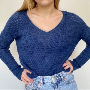Blue V-Neck Sweater
